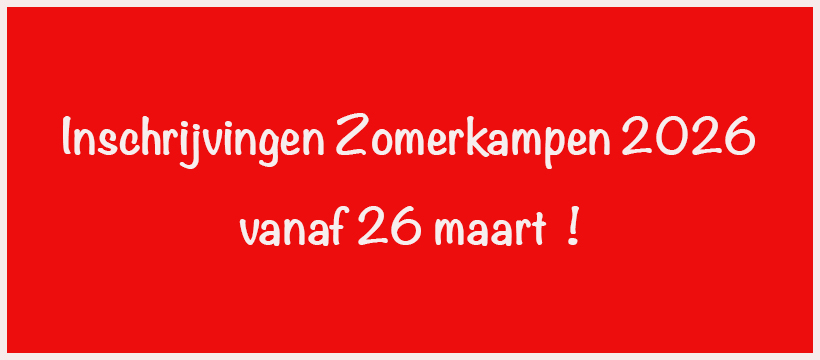 De inschrijvingen voor de Zomerkampen komen er aan !